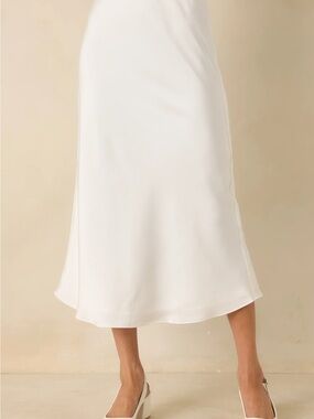 Anthropologie Midi Slip Skirt